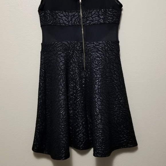 NWOT Black Embossed Rose Texture Dress - Picture 4 of 6